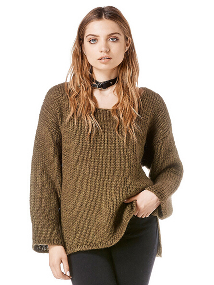 unif 毛衣/针织|unif uwsw-1098 复古风棕色毛衣正品|yoho!